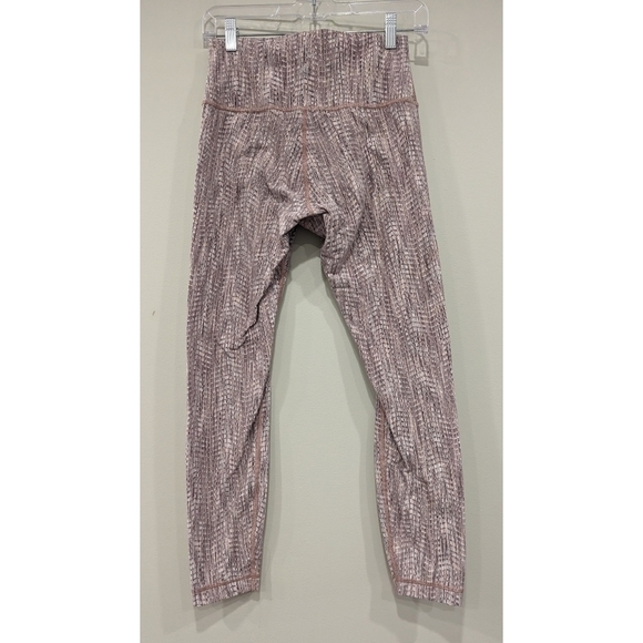 Lululemon Wunder Under High Rise 7/8 Tight Arrow Jacquard Antique Bark Copper 8 - Picture 3 of 9